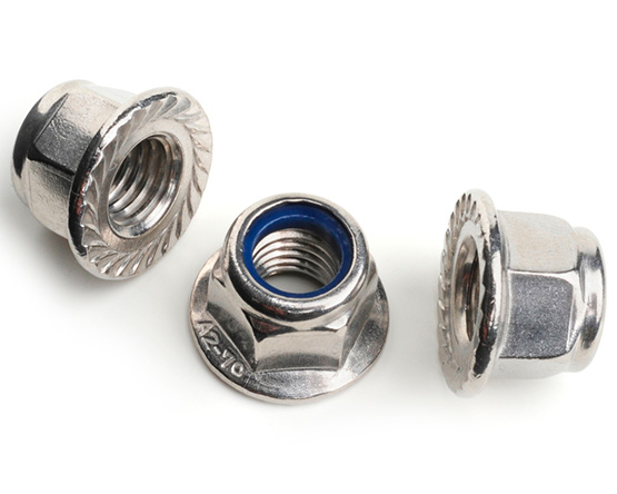 M6 NYLON INSERT SERRATED FLANGE NUT DIN 6926 A2 ST/ST