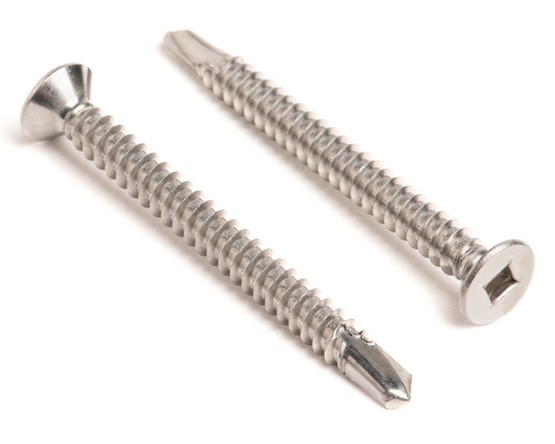 3.9 X 16 SQUARE DRIVE CSK SELF DRILL DIN 7504P A2 ST/ST