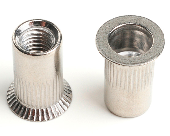 M5 X 13.5 COUNTERSUNK KNURLED INSERT NUT (Grip=1.5-4.0) A2